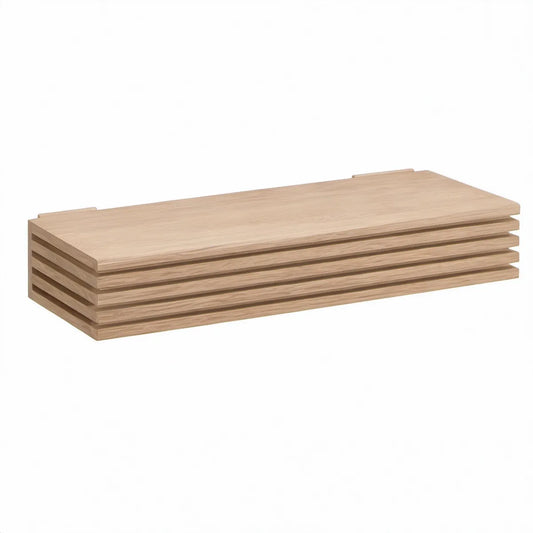 Wisząca szafka nocna z fornirem dębowym Jasny dąb 60 x 30 x 15 cm